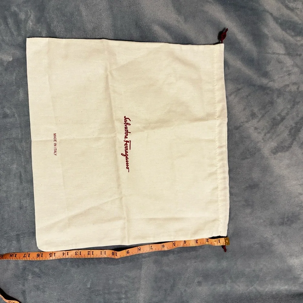 Salvatore Ferragamo Ivory Drawstring Bag